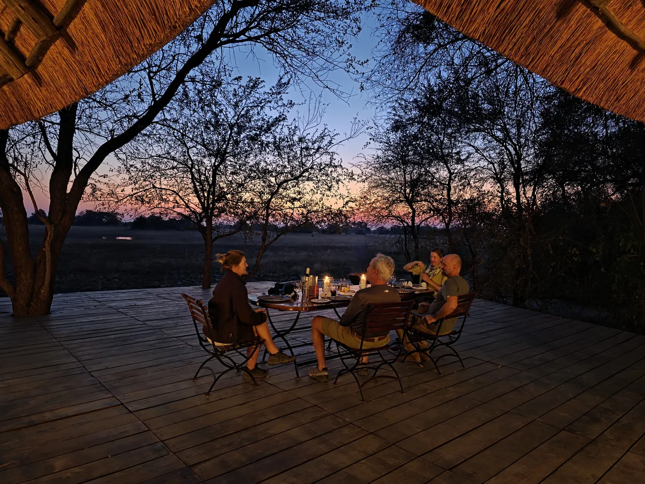 Dining overlooking the wetlands